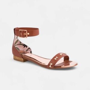 Ted Baker Ovey Studded Brown Leather Sandals